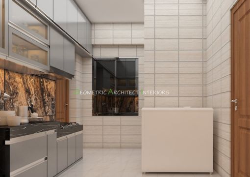 kitchen interior with beautiful wall texture