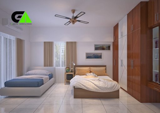 double bedroom design in Rajshahi