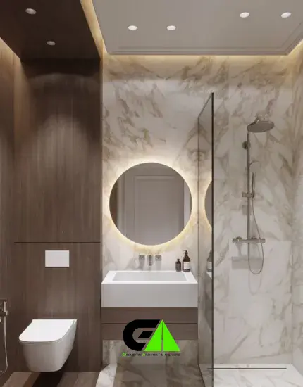 bathroom interior design in Faridpur