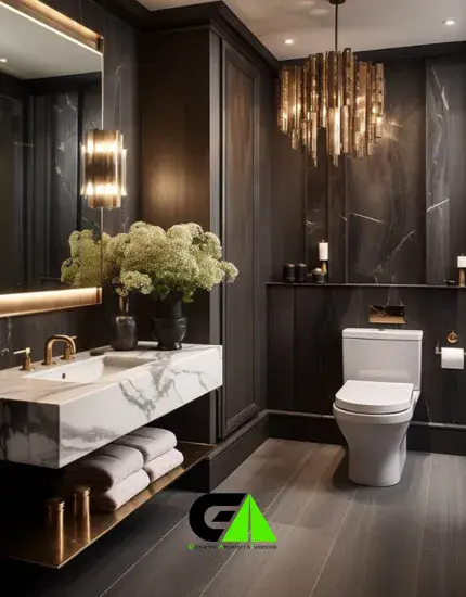 elegant bathroom design in Dhaka