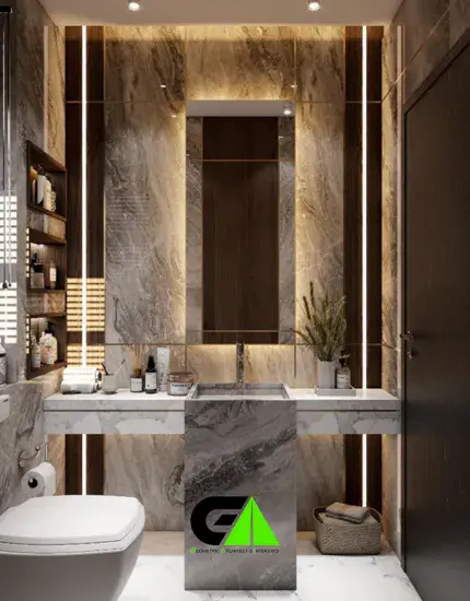 modern bathroom interior design in bd