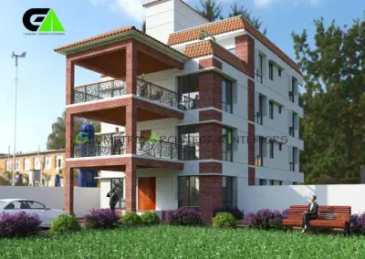 Triplex house design in Manikgonj